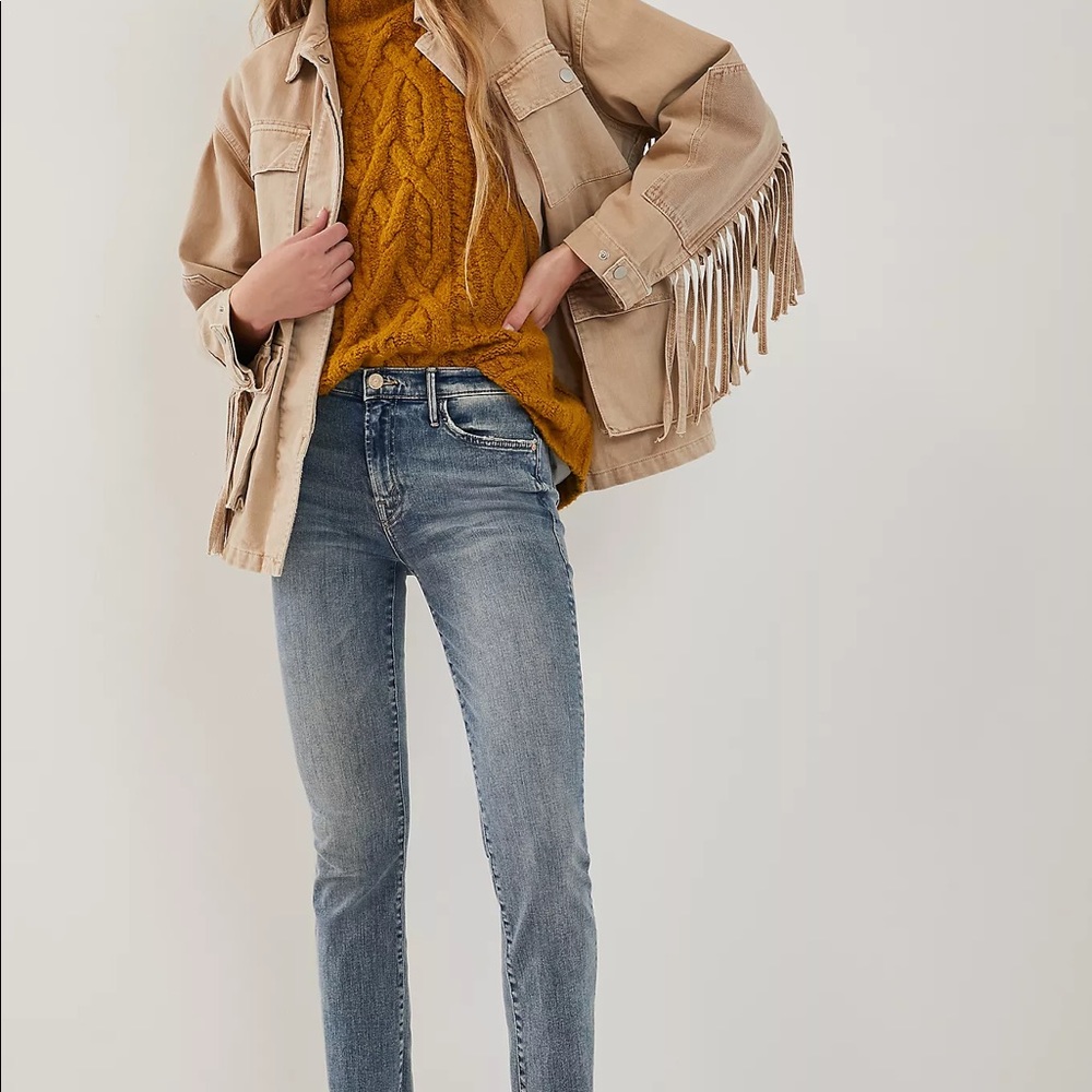 MOTHER Rascal Mid-Rise Slim Straight Ankle Jeans